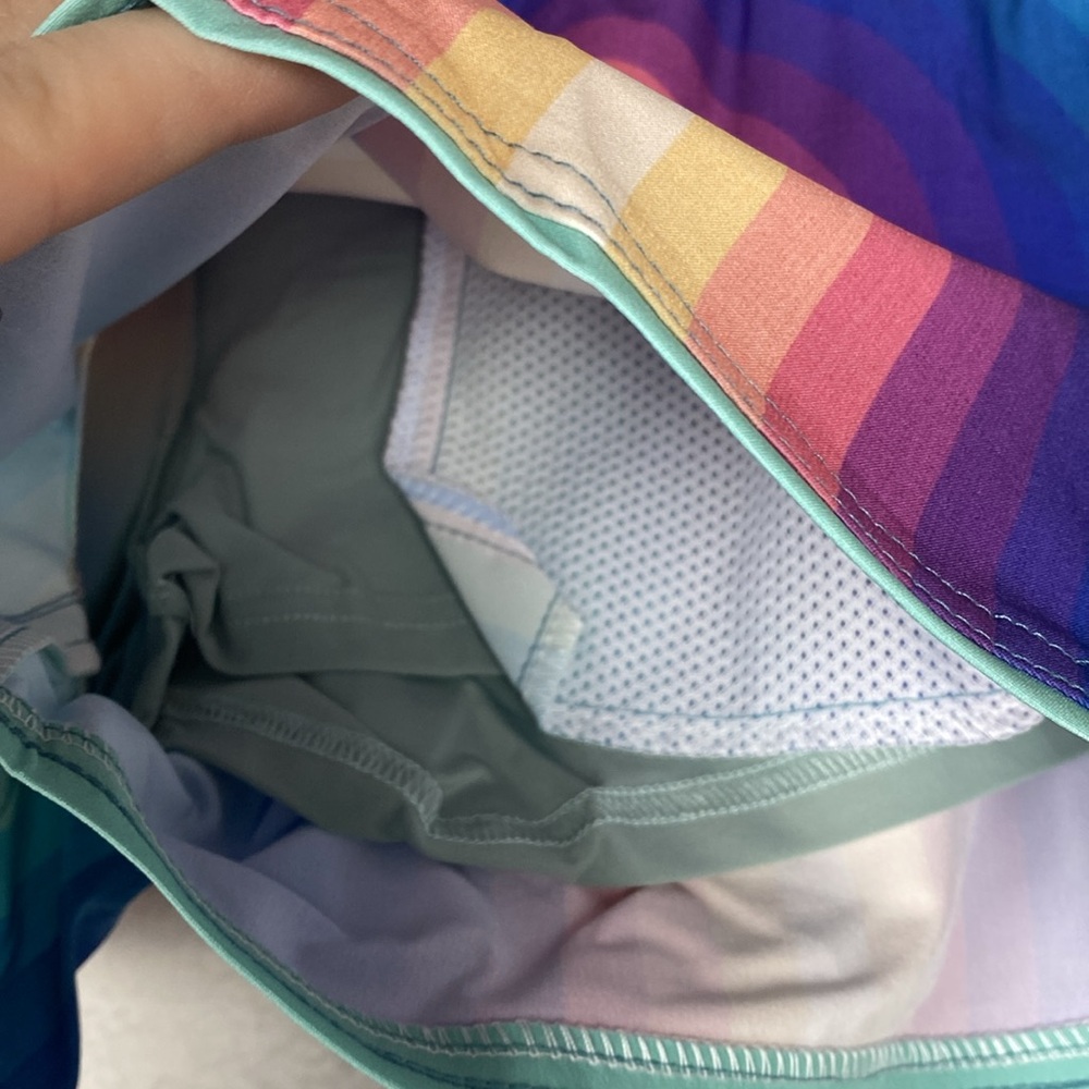 Niyama Sol rainbow retro glow sport shorts - Picture 5 of 7